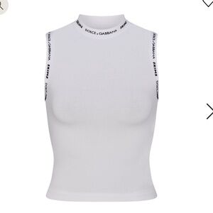 Dolce & Gabbana x Skims COTTON JERSEY MOCK NECK TANK